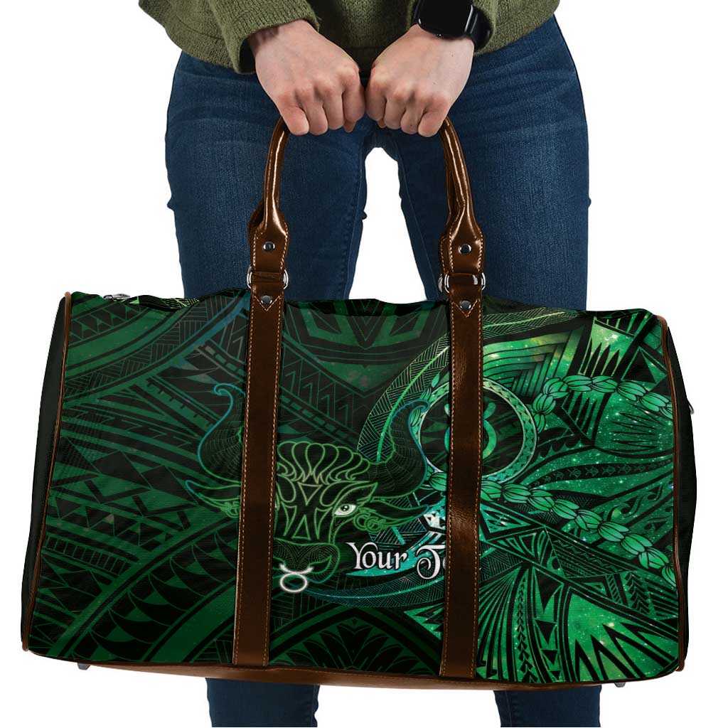 Personalised Polynesia Zodiac Taurus Travel Bag Galaxy Polynesian Pattern Chest Tattoo Style
