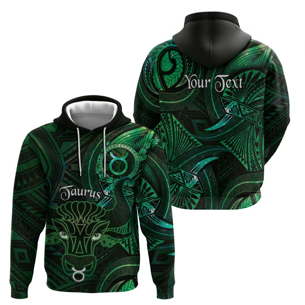 Personalised Polynesia Zodiac Taurus Zip Hoodie Galaxy Polynesian Pattern Chest Tattoo Style LT14 - Polynesian Pride