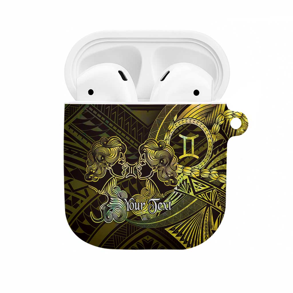 Personalised Polynesia Zodiac Gemini AirPods Case Galaxy Polynesian Pattern Chest Tattoo Style