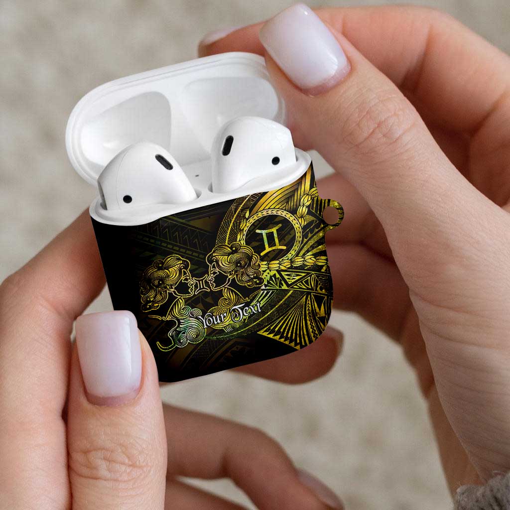 Personalised Polynesia Zodiac Gemini AirPods Case Galaxy Polynesian Pattern Chest Tattoo Style