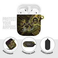 Personalised Polynesia Zodiac Gemini AirPods Case Galaxy Polynesian Pattern Chest Tattoo Style