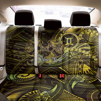 Personalised Polynesia Zodiac Gemini Back Car Seat Cover Galaxy Polynesian Pattern Chest Tattoo Style LT14 - Polynesian Pride