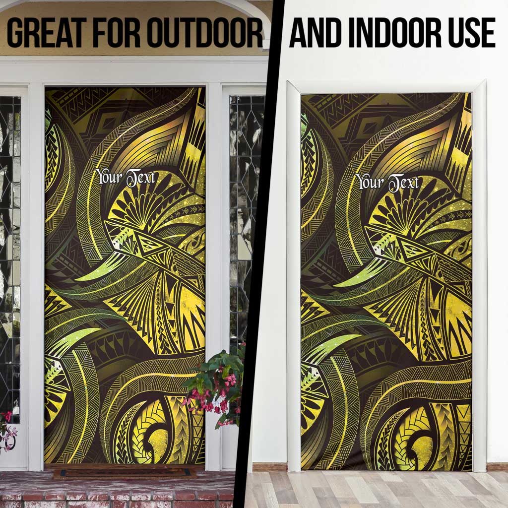 Personalised Polynesia Zodiac Gemini Door Cover Galaxy Polynesian Pattern Chest Tattoo Style