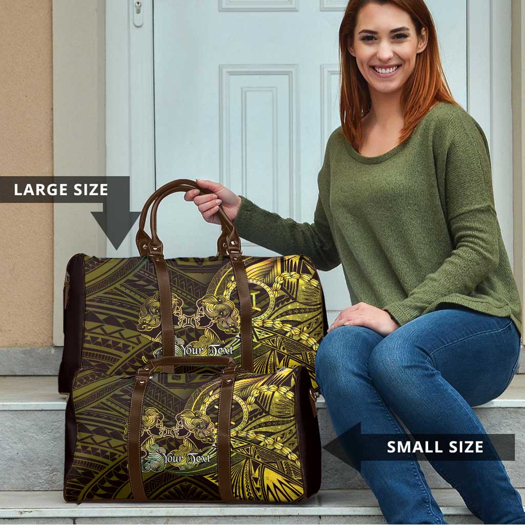 Personalised Polynesia Zodiac Gemini Travel Bag Galaxy Polynesian Pattern Chest Tattoo Style