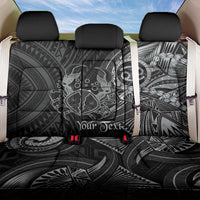 Personalised Polynesia Zodiac Cancer Back Car Seat Cover Galaxy Polynesian Pattern Chest Tattoo Style LT14 One Size Black - Polynesian Pride