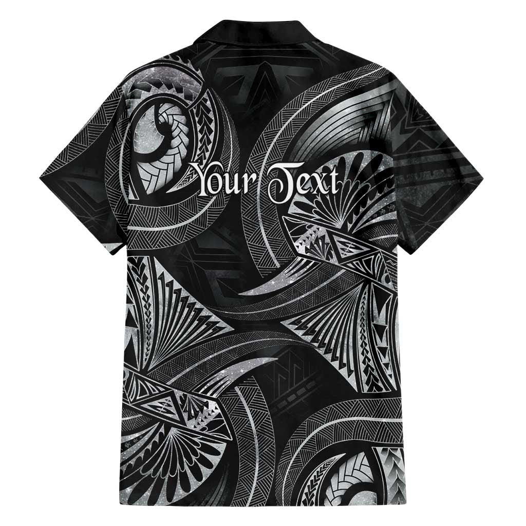 Personalised Polynesia Zodiac Cancer Family Matching Off Shoulder Short Dress and Hawaiian Shirt Galaxy Polynesian Pattern Chest Tattoo Style