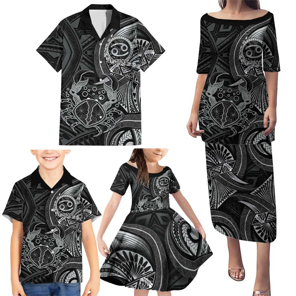 Personalised Polynesia Zodiac Cancer Family Matching Puletasi and Hawaiian Shirt Galaxy Polynesian Pattern Chest Tattoo Style LT14 - Polynesian Pride