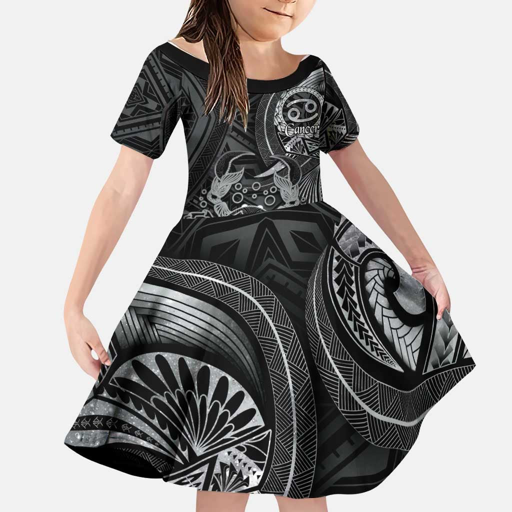 Personalised Polynesia Zodiac Cancer Family Matching Tank Maxi Dress and Hawaiian Shirt Galaxy Polynesian Pattern Chest Tattoo Style