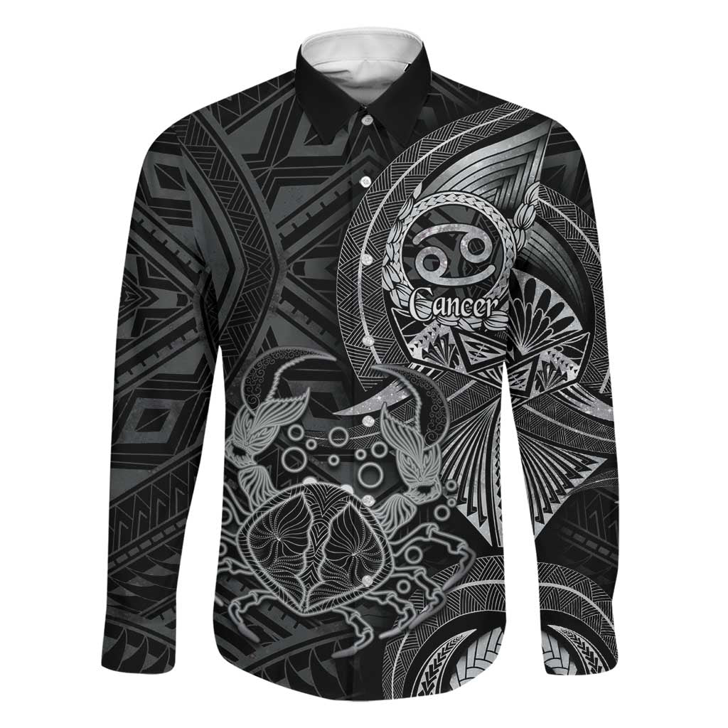 Personalised Polynesia Zodiac Cancer Family Matching Tank Maxi Dress and Hawaiian Shirt Galaxy Polynesian Pattern Chest Tattoo Style