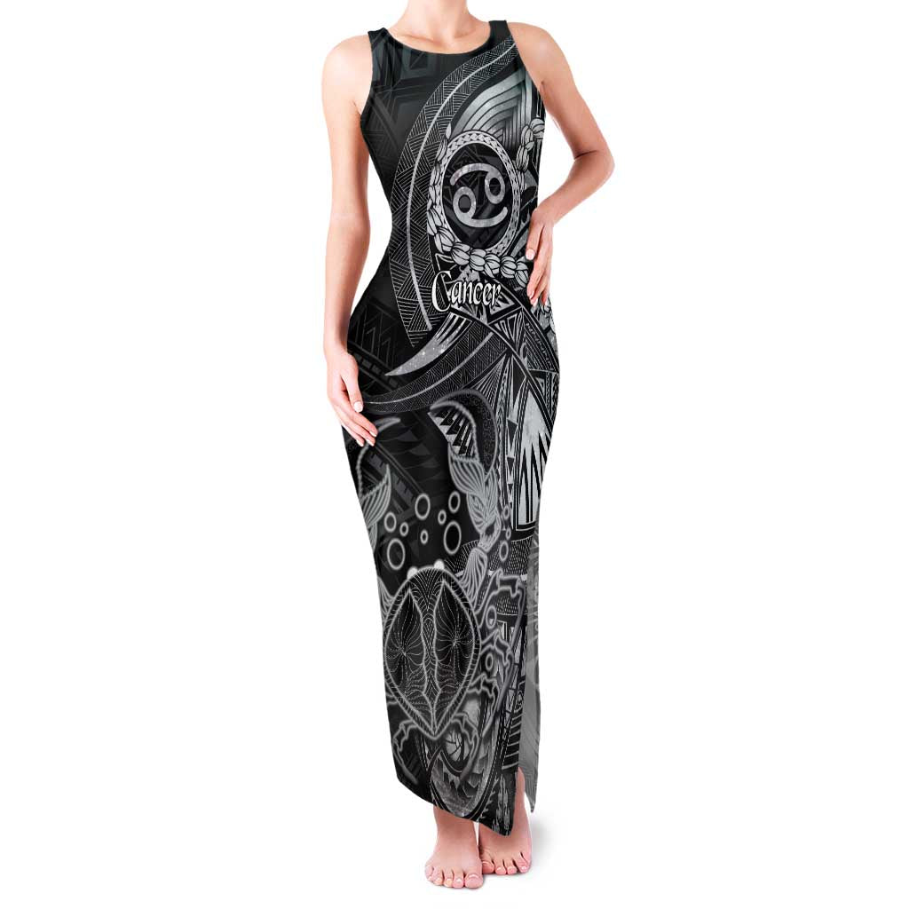 Personalised Polynesia Zodiac Cancer Family Matching Tank Maxi Dress and Hawaiian Shirt Galaxy Polynesian Pattern Chest Tattoo Style