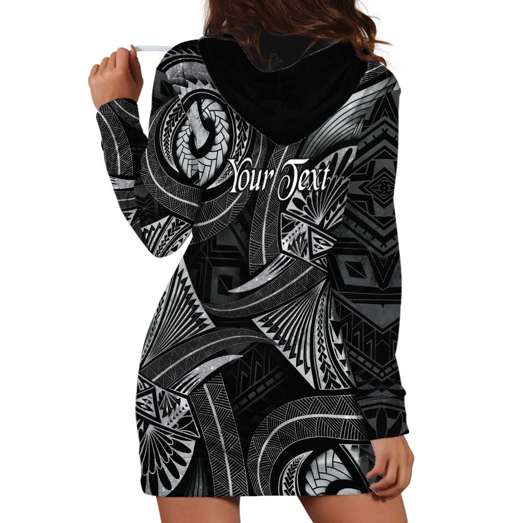 Personalised Polynesia Zodiac Cancer Hoodie Dress Galaxy Polynesian Pattern Chest Tattoo Style
