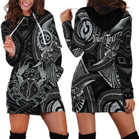 Personalised Polynesia Zodiac Cancer Hoodie Dress Galaxy Polynesian Pattern Chest Tattoo Style