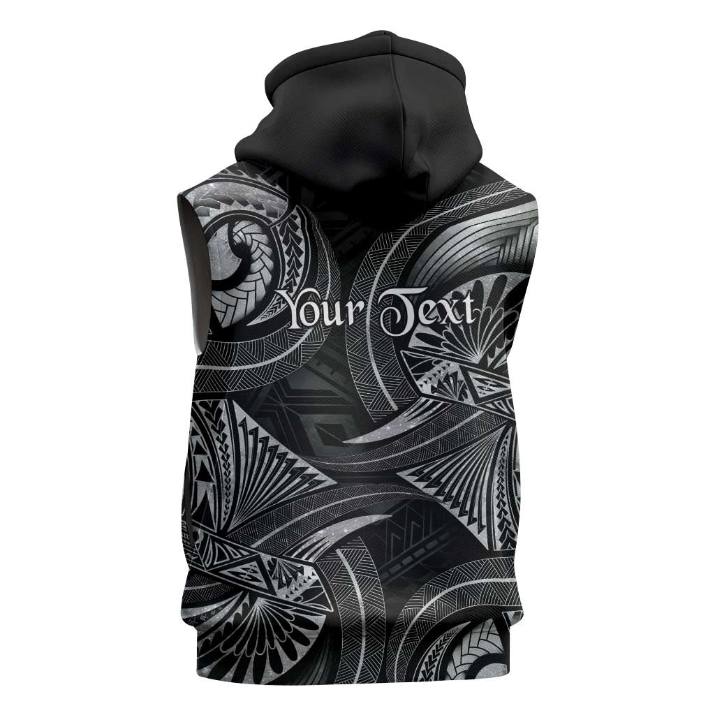 Personalised Polynesia Zodiac Cancer Sleeveless Hoodie Galaxy Polynesian Pattern Chest Tattoo Style LT14 - Polynesian Pride