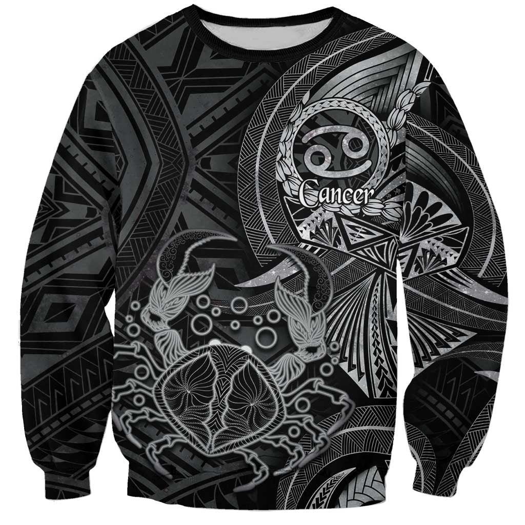 Personalised Polynesia Zodiac Cancer Sweatshirt Galaxy Polynesian Pattern Chest Tattoo Style