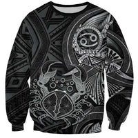 Personalised Polynesia Zodiac Cancer Sweatshirt Galaxy Polynesian Pattern Chest Tattoo Style