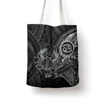 Personalised Polynesia Zodiac Cancer Tote Bag Galaxy Polynesian Pattern Chest Tattoo Style