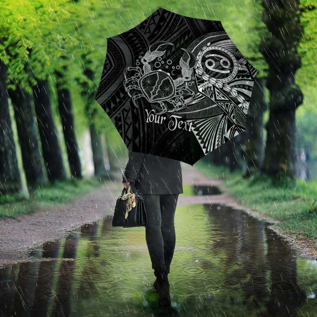 Personalised Polynesia Zodiac Cancer Umbrella Galaxy Polynesian Pattern Chest Tattoo Style