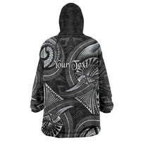 Personalised Polynesia Zodiac Cancer Wearable Blanket Hoodie Galaxy Polynesian Pattern Chest Tattoo Style LT14 - Polynesian Pride