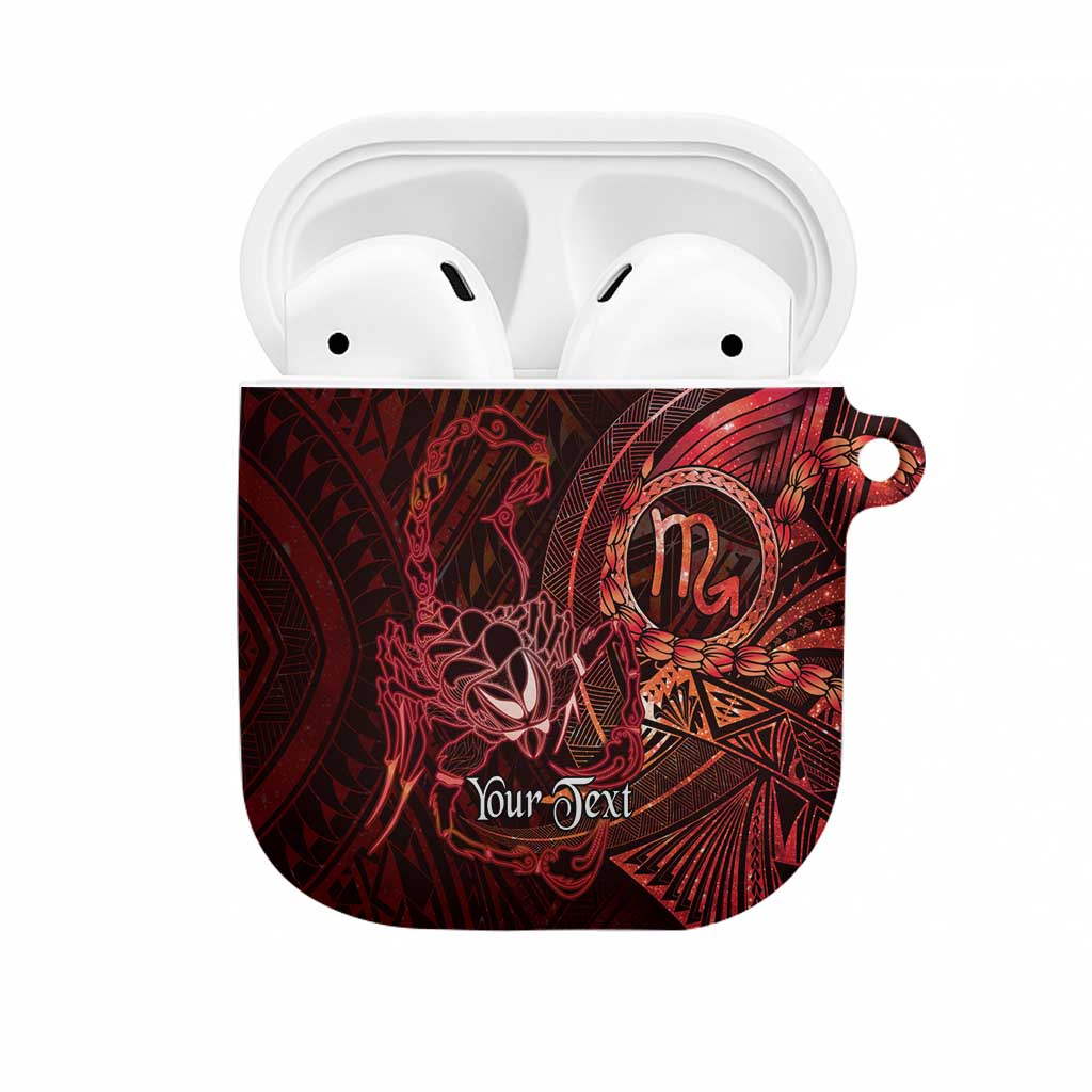 Personalised Polynesia Zodiac Scorpio AirPods Case Galaxy Polynesian Pattern Chest Tattoo Style