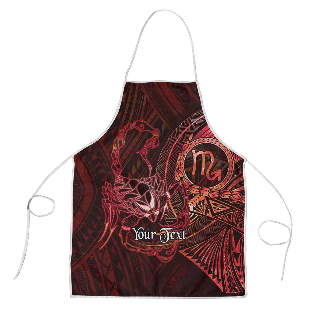 Personalised Polynesia Zodiac Scorpio Apron Galaxy Polynesian Pattern Chest Tattoo Style