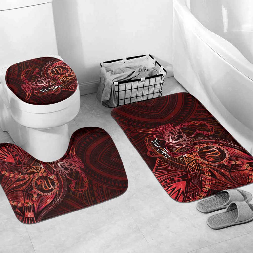 Personalised Polynesia Zodiac Scorpio Bathroom Set Galaxy Polynesian Pattern Chest Tattoo Style