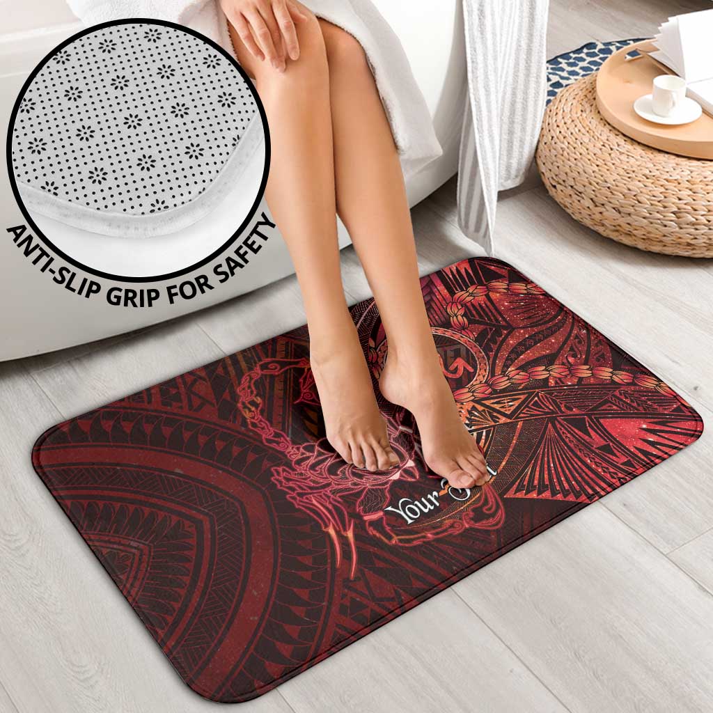 Personalised Polynesia Zodiac Scorpio Bathroom Set Galaxy Polynesian Pattern Chest Tattoo Style