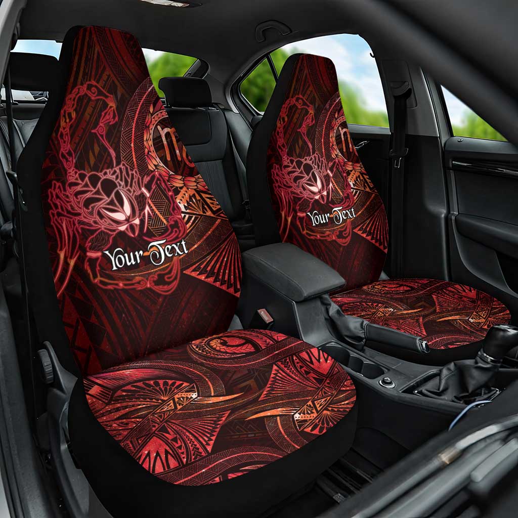 Personalised Polynesia Zodiac Scorpio Car Seat Cover Galaxy Polynesian Pattern Chest Tattoo Style