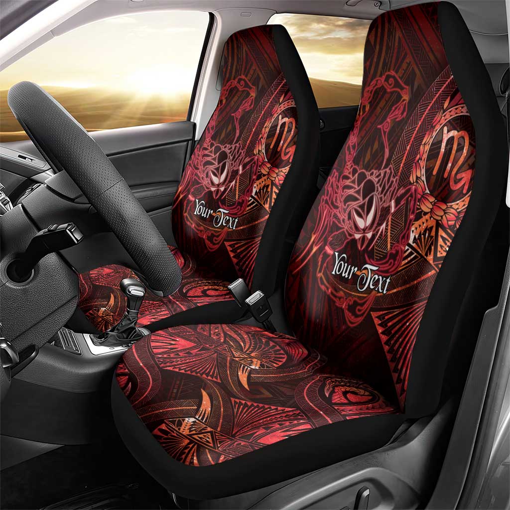 Personalised Polynesia Zodiac Scorpio Car Seat Cover Galaxy Polynesian Pattern Chest Tattoo Style