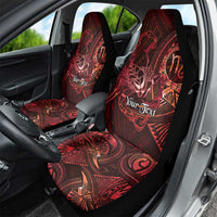 Personalised Polynesia Zodiac Scorpio Car Seat Cover Galaxy Polynesian Pattern Chest Tattoo Style