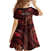 Personalised Polynesia Zodiac Scorpio Family Matching Off The Shoulder Long Sleeve Dress and Hawaiian Shirt Galaxy Polynesian Pattern Chest Tattoo Style LT14 - Polynesian Pride