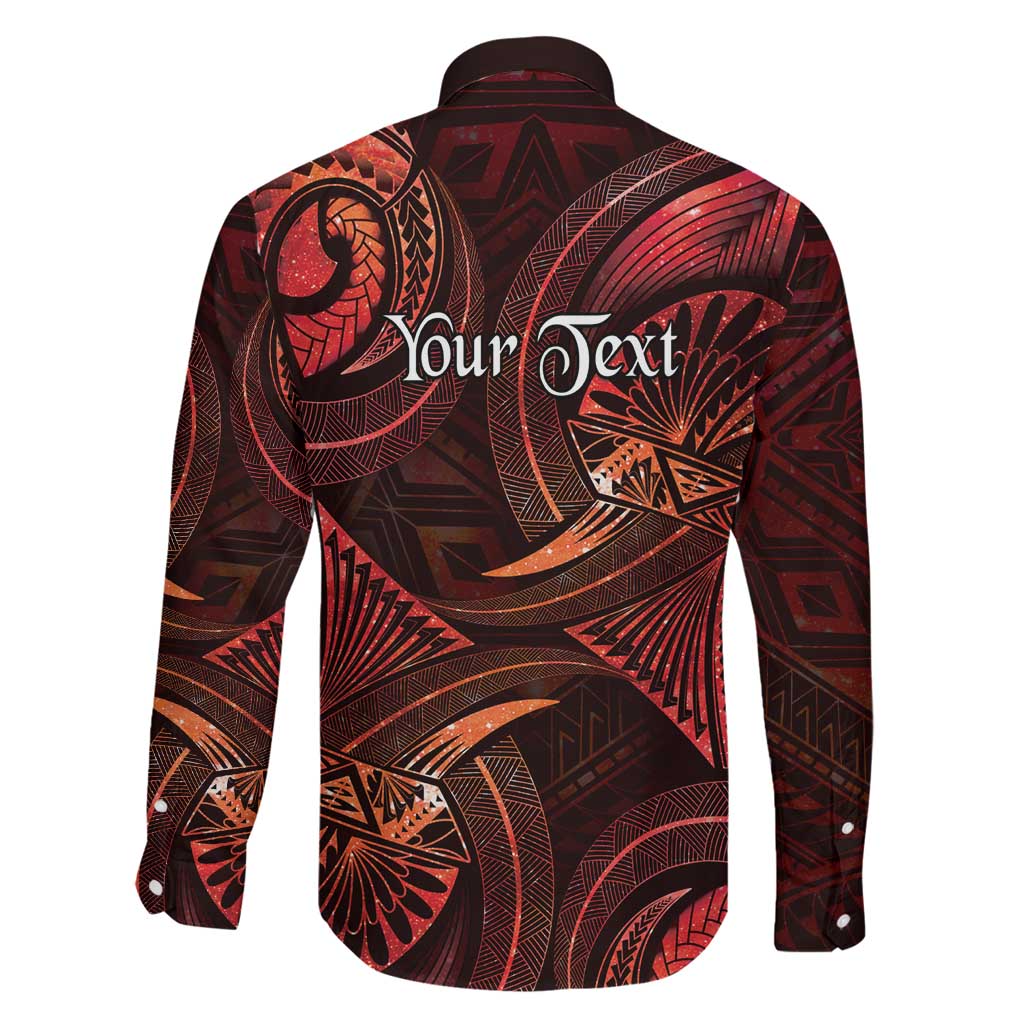 Personalised Polynesia Zodiac Scorpio Family Matching Off The Shoulder Long Sleeve Dress and Hawaiian Shirt Galaxy Polynesian Pattern Chest Tattoo Style LT14 - Polynesian Pride