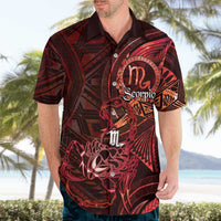 Personalised Polynesia Zodiac Scorpio Hawaiian Shirt Galaxy Polynesian Pattern Chest Tattoo Style LT14 - Polynesian Pride