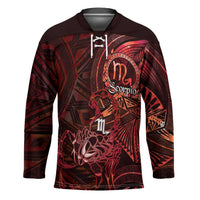 Personalised Polynesia Zodiac Scorpio Hockey Jersey Galaxy Polynesian Pattern Chest Tattoo Style