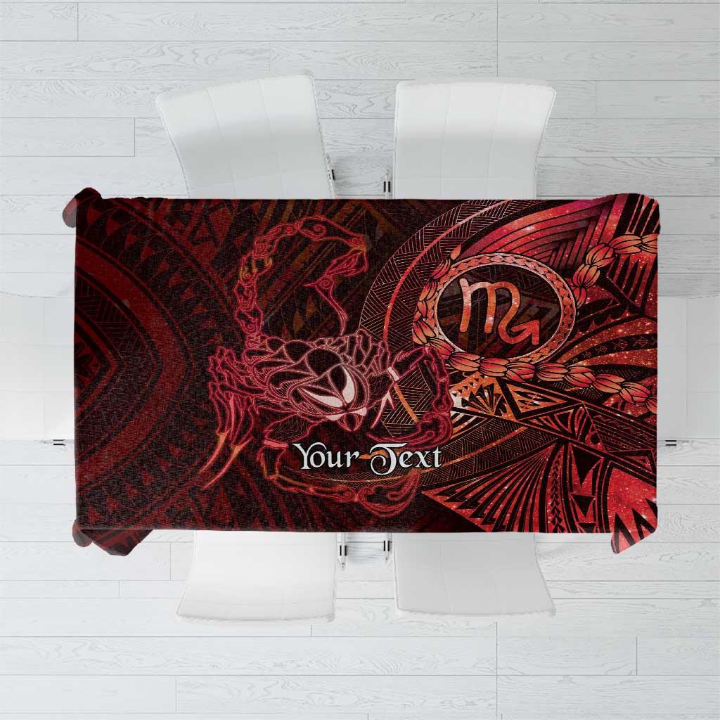 Personalised Polynesia Zodiac Scorpio Tablecloth Galaxy Polynesian Pattern Chest Tattoo Style