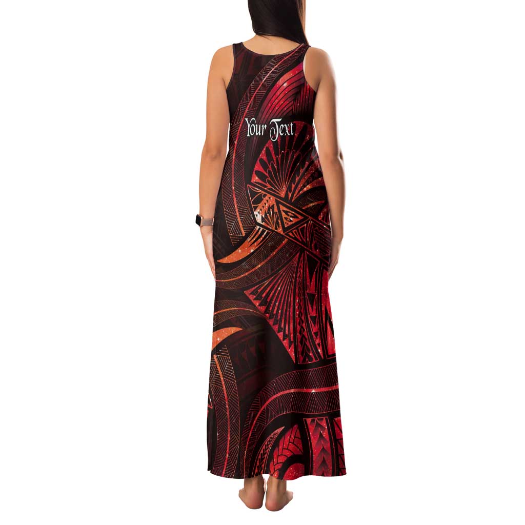 Personalised Polynesia Zodiac Scorpio Tank Maxi Dress Galaxy Polynesian Pattern Chest Tattoo Style LT14 - Polynesian Pride