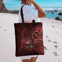 Personalised Polynesia Zodiac Scorpio Tote Bag Galaxy Polynesian Pattern Chest Tattoo Style