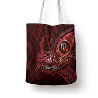 Personalised Polynesia Zodiac Scorpio Tote Bag Galaxy Polynesian Pattern Chest Tattoo Style