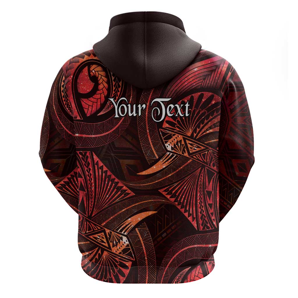 Personalised Polynesia Zodiac Scorpio Zip Hoodie Galaxy Polynesian Pattern Chest Tattoo Style LT14 - Polynesian Pride