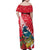 New Zealand Christmas In July Family Matching Off Shoulder Maxi Dress and Hawaiian Shirt Tui Bird With Kowhai Meri Kirihimete