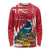 New Zealand Christmas In July Long Sleeve Shirt Tui Bird With Kowhai Meri Kirihimete