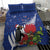 New Zealand Christmas In July Bedding Set Fiordland Penguin With Pohutukawa Flower