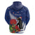New Zealand Christmas In July Hoodie Fiordland Penguin With Pohutukawa Flower