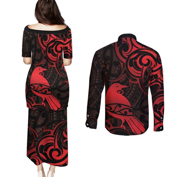 Yuji Itadori Jujutsu Kaisen Samurai Design Couples Matching Puletasi and Long Sleeve Button Shirt with Katana, Red Kanji Elements and Oni Mask Graphic TS04 main image 1