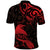 New Zealand Tui Bird Polo Shirt Aotearoa Maori Pattern - Red