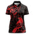 New Zealand Tui Bird Women Polo Shirt Aotearoa Maori Pattern - Red