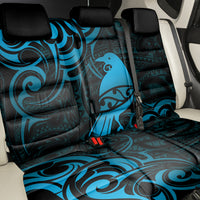 New Zealand Tui Bird Back Car Seat Cover Aotearoa Maori Pattern - Blue