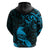 New Zealand Tui Bird Hoodie Aotearoa Maori Pattern - Blue