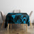 New Zealand Tui Bird Tablecloth Aotearoa Maori Pattern - Blue