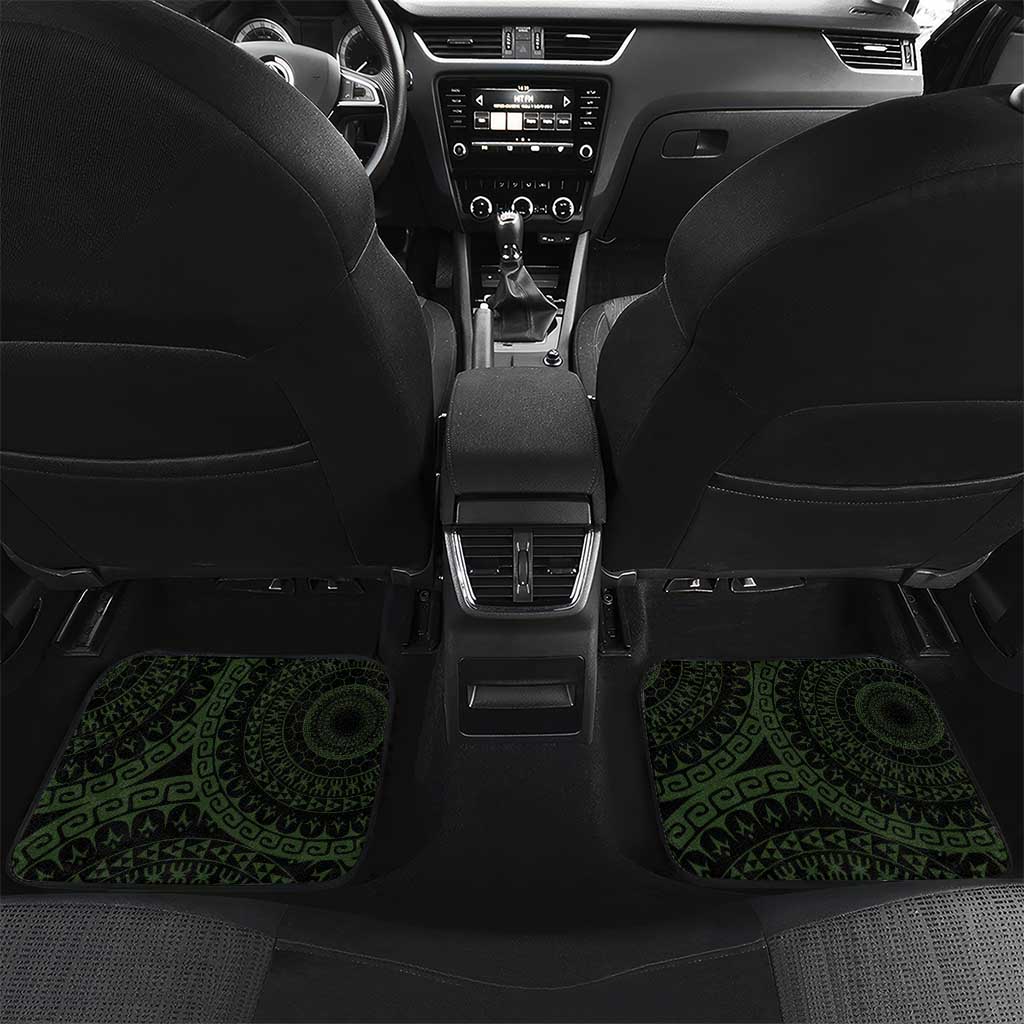 Kia Orana Kuki Airani Car Mats Cook Islands Tangaroa God Tatau Green