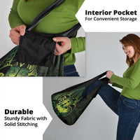 Kia Orana Kuki Airani Grocery Bag Cook Islands Tangaroa God Tatau Green